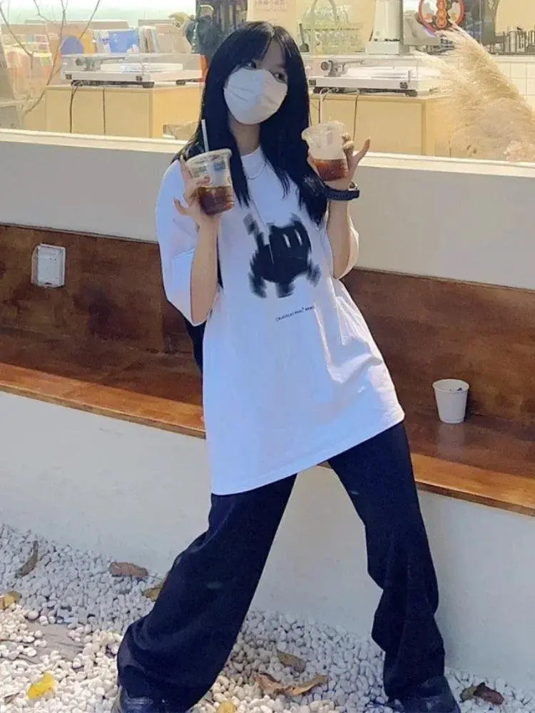 Y2K Aesthetic Harajuku Tee Retro Streetwear For Women