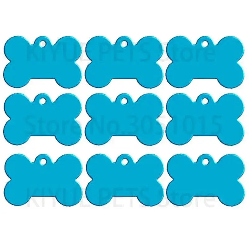 Wholesale 100Pcs Aluminium Bone Dog Tag Custom ID Tags