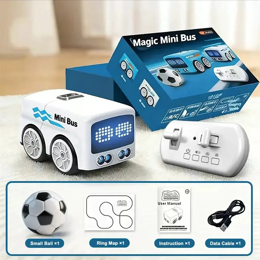 RC Mini Bus, RC-Controlled with 4 Play Modes, Funny Auto Expressions & Ideal Gift for Chiledren