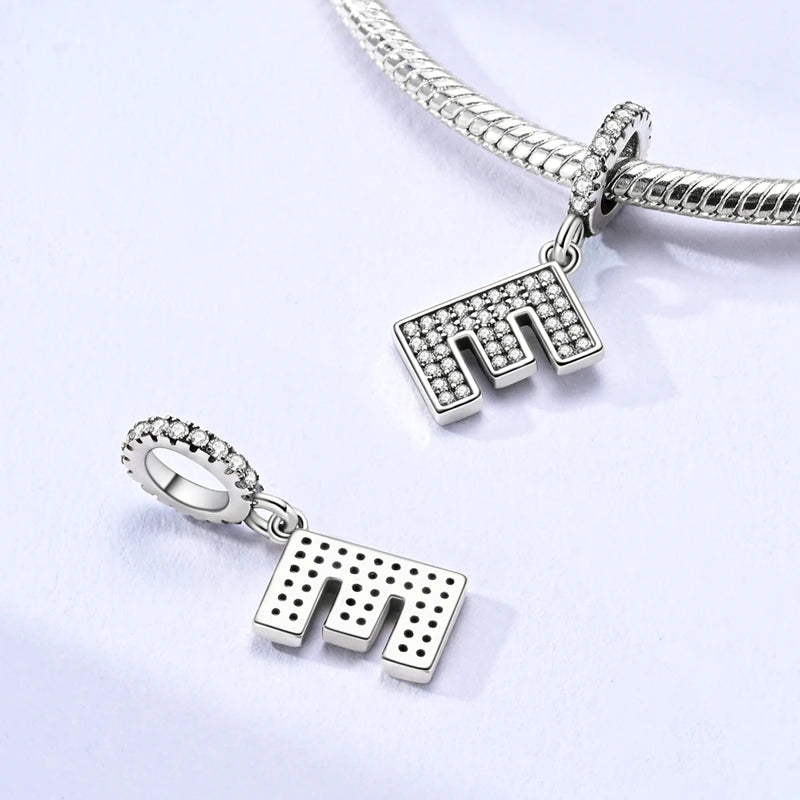 A-z Alphabet Charm Bead Sterling