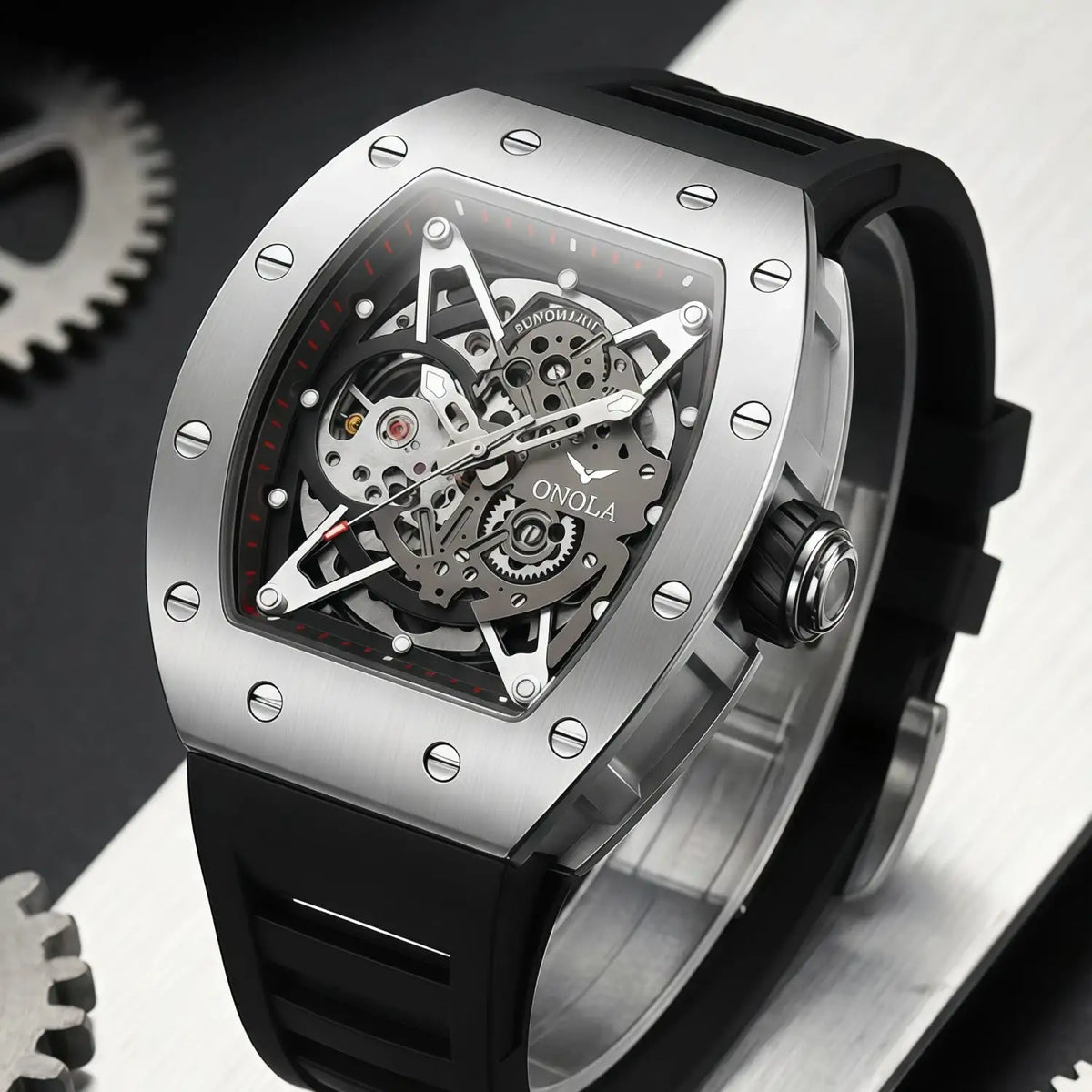 Luxury Men Tonneau Mechanical Watch — product image 4
