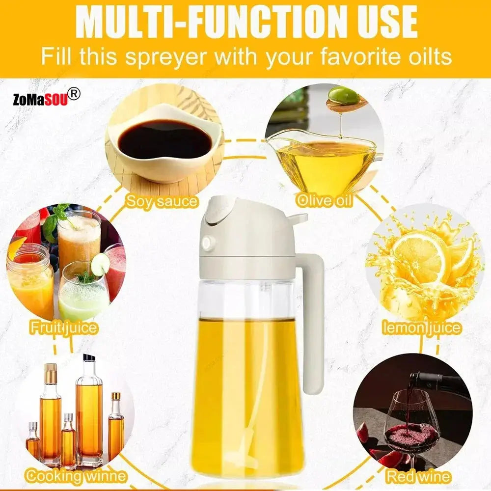 2 In 1 Sprayer Pourer Oil Bottle For Kitchen Use 16oz - OurLum.com