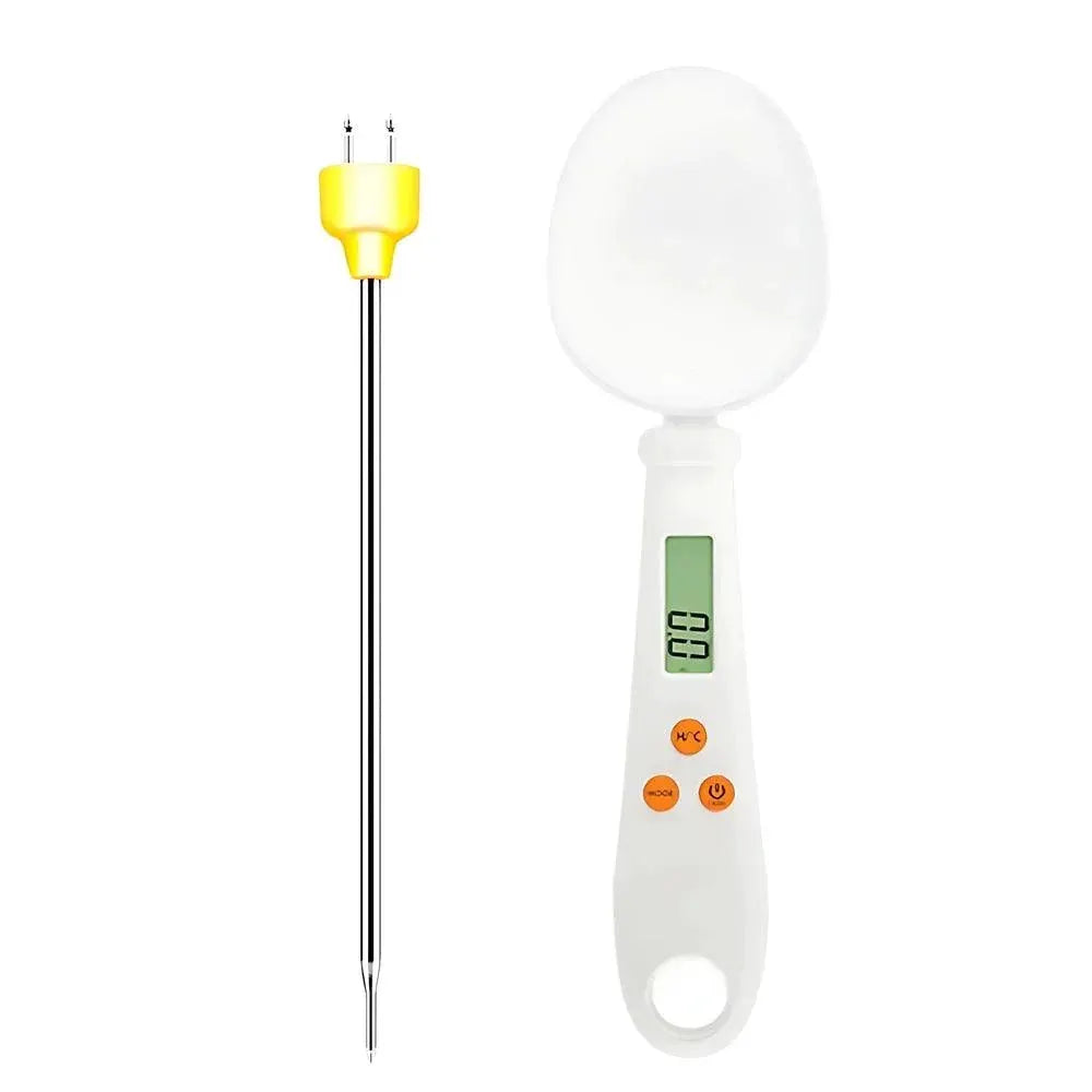 Electronic Scale Measuring Spoon Thermometer 2 In 1
