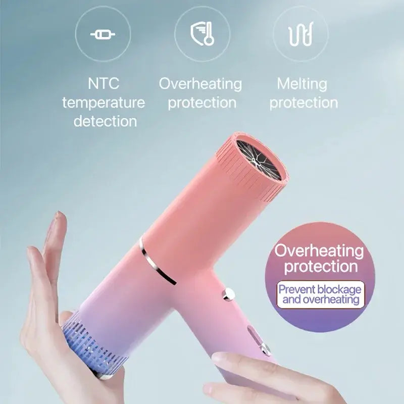 Beautiful Gradient Color Hair Dryer Low Noise Quick Drying