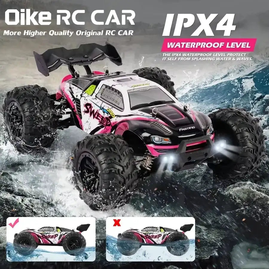 Oike RC Drift Car With LED Light 50KM/H / 80KM/H Brushless 4WD Remote Control Electric High Speed Racing Monster Truck for Adult