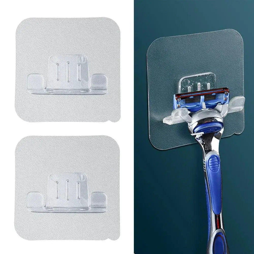 Mens Wall Mount Razor Holder Stylish Bathroom Organizer