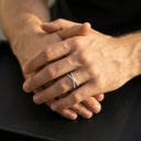 Moissanite Ring in Sterling Silver Crossover