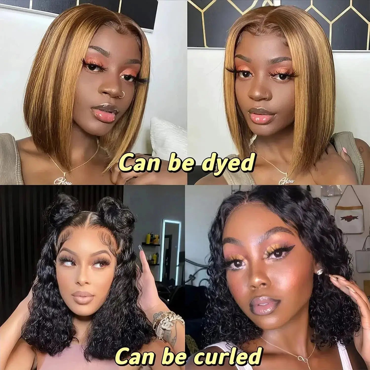 Brazilian 13x4 Lace Front Straight Bob Wig 180 Density