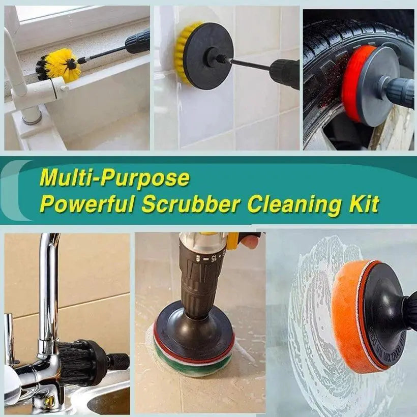 Electric Drill Brush Set Professional Power Scrubber Kit