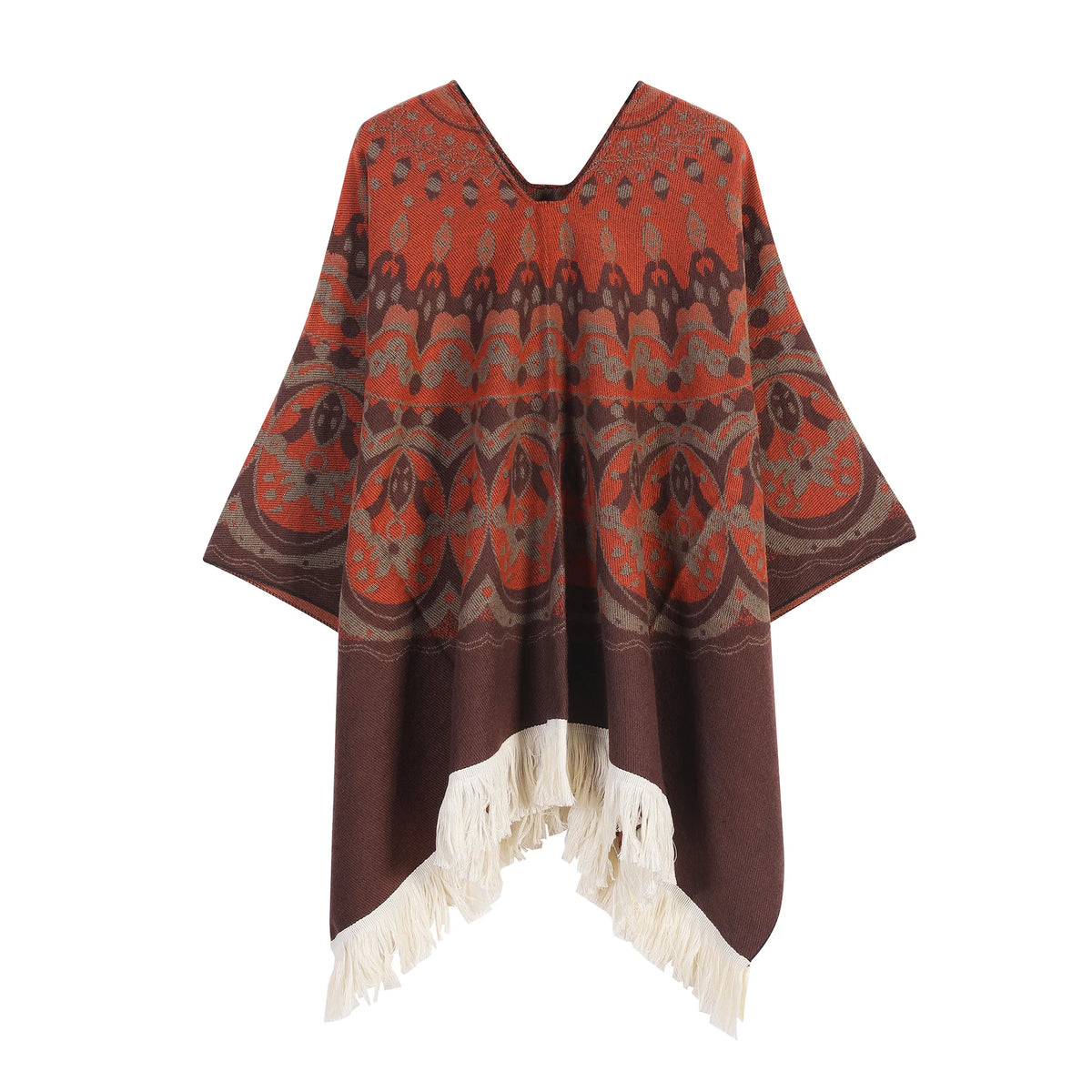 Wool Tassel Knit Winter Scarf