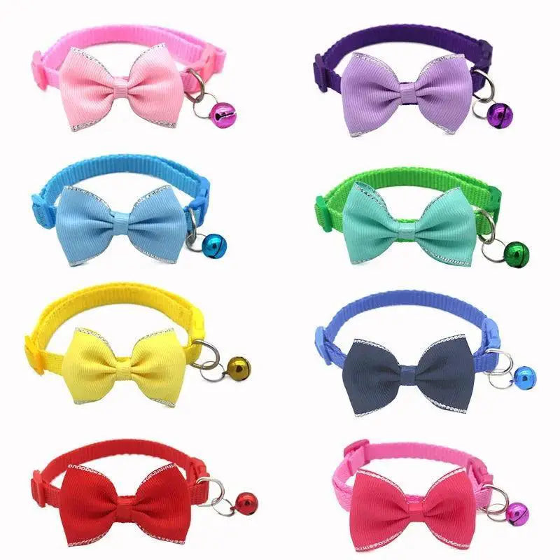 Pet Bow Bell Collar Elevates Furry Friend Style And Safety