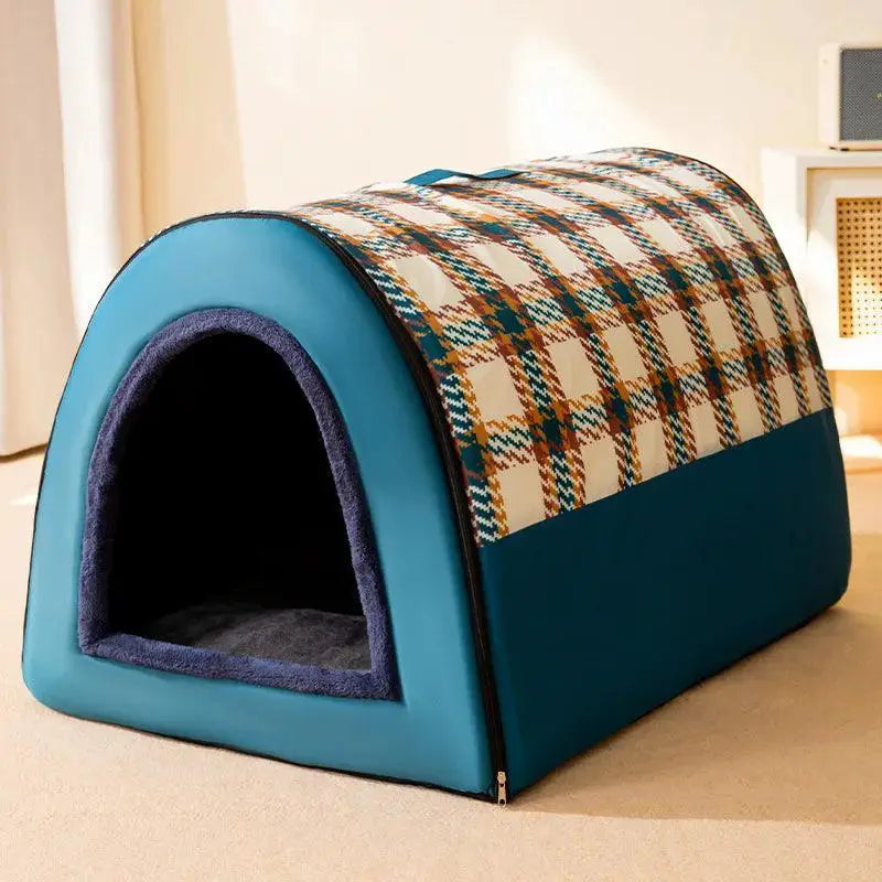Winter Cozy Foldable Dog House Bed For Small Dogs All Season
