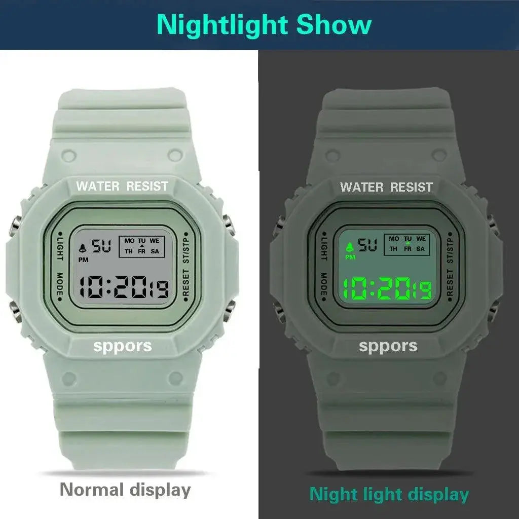 YIKAZE LED Sports Watch Waterproof Fitness Timepiece