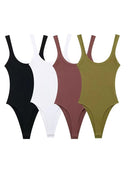 Crew Neck Ribbed Bodysuit