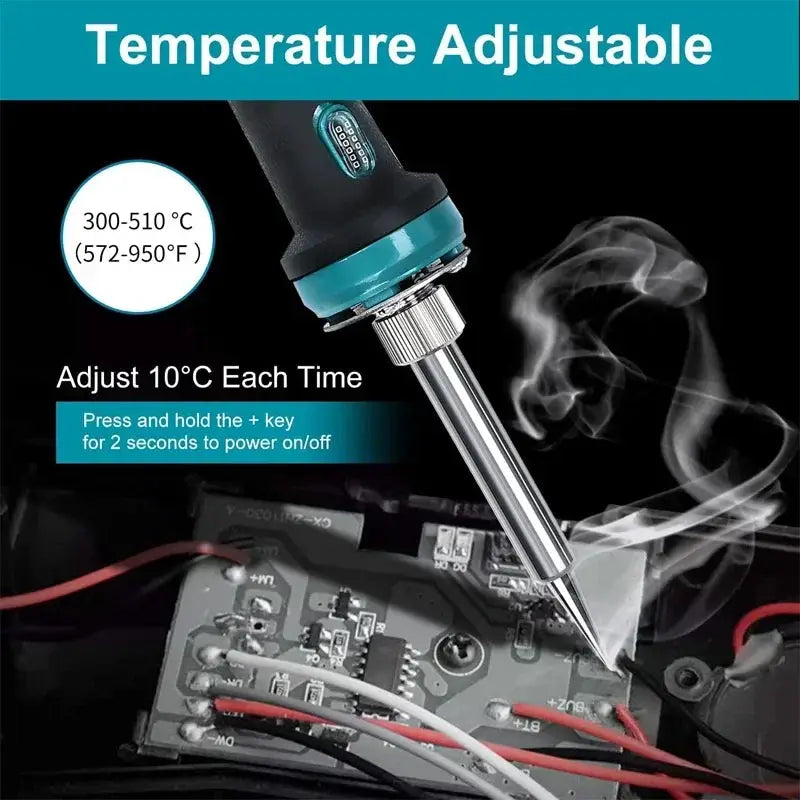 Cordless 60W Digital Soldering Iron for Makita 18V Battery