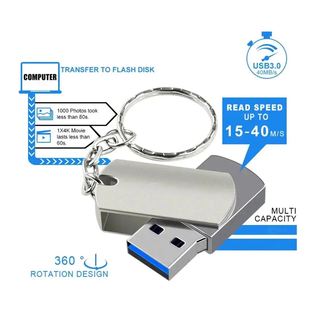 Portable Metal Cle USB Flash Drive 2TB High Speed Storage