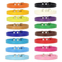 Colorful Leather Pet Collar Personalized Padded Quick Release