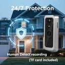 Tuya Wireless 2MP Video Doorbell With 5 Inch Indoor Monitor Never Miss A Visitor