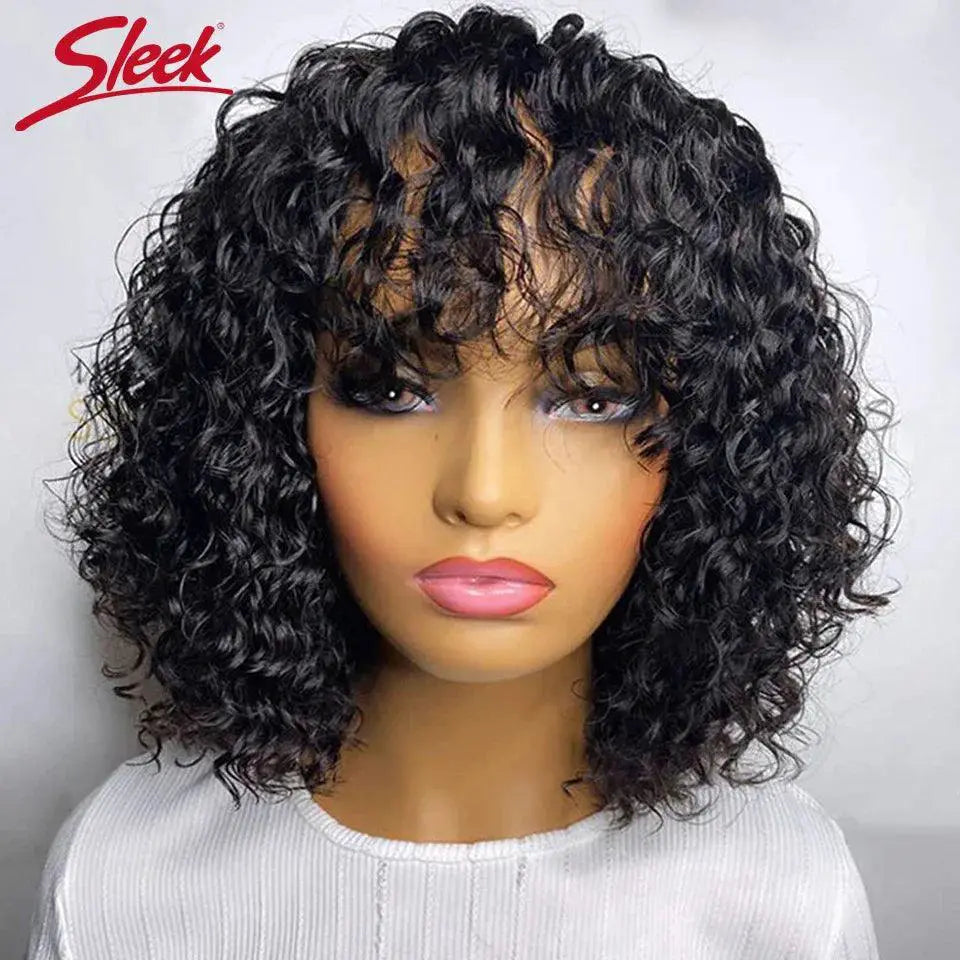 Chic Honey Blonde Jerry Curly Pixie Bob Wig For Women Style