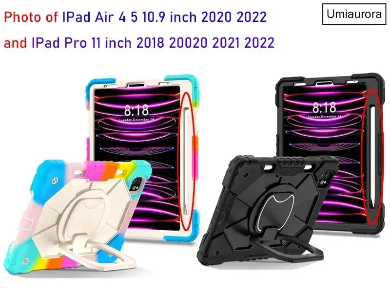 Kids Tablet Case With Rotating Handle Shockproof iPad 9.7