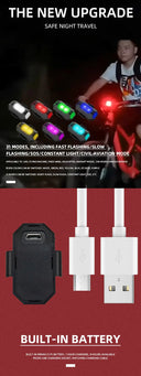 Universal LED Motorcycle Warning Lights 7 Colors Mini USB Drone Strobe Light