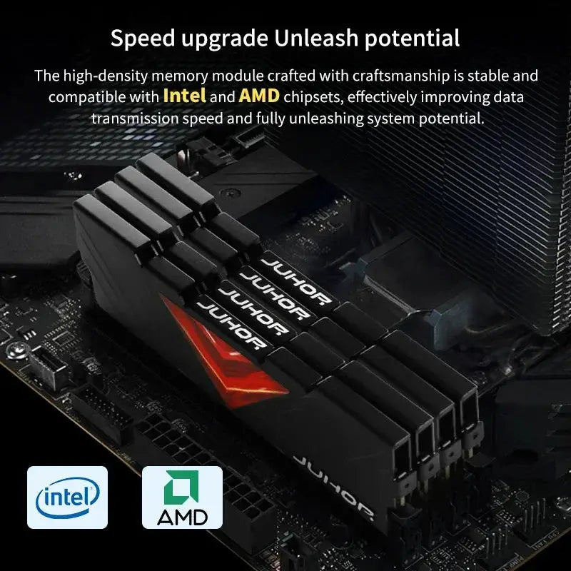 JUHOR DDR4 RAM 8G 16G 32G 2666 3200MHz Desktop Memory