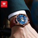 LEVS 9926 Leather Quartz Watch
