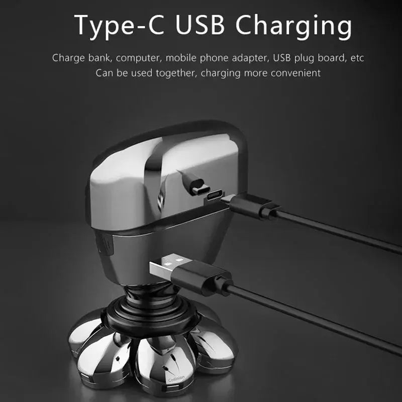 5 In 1 4D Men's Rechargeable Bald Head Electric Shaver