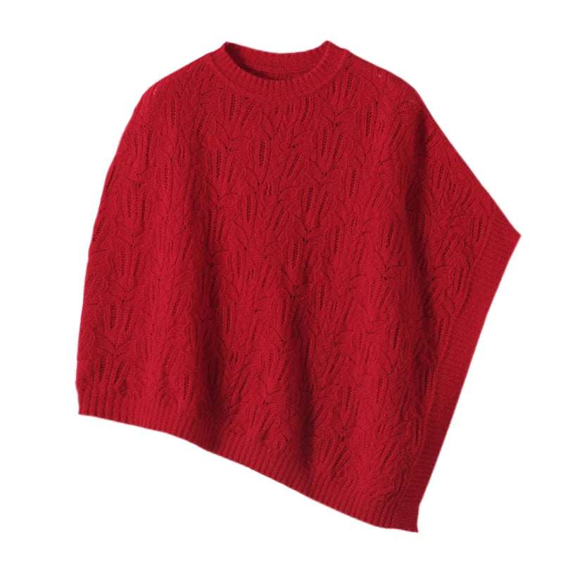 Cashmere Cable Knit Winter Poncho