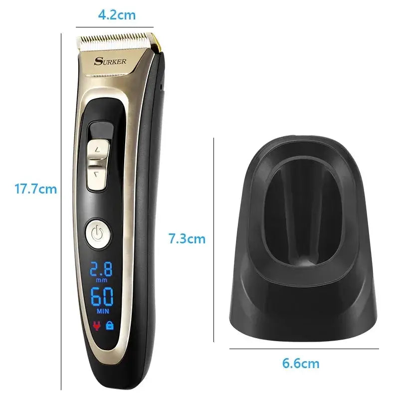 Professional Barber Electric Hair Trimmer LED Display