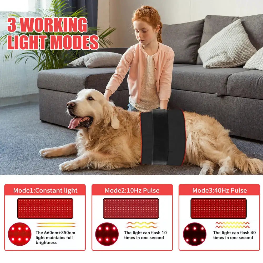 Red Light Therapy Pad for Body 31' X 11' Dual Chip 660nm 850nm LED Infrared Light Device for Waist Back Shoulder Muscle Relax
