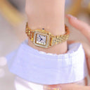 Luxurious Gold Bracelet Watch Elegant Waterproof Timepiece