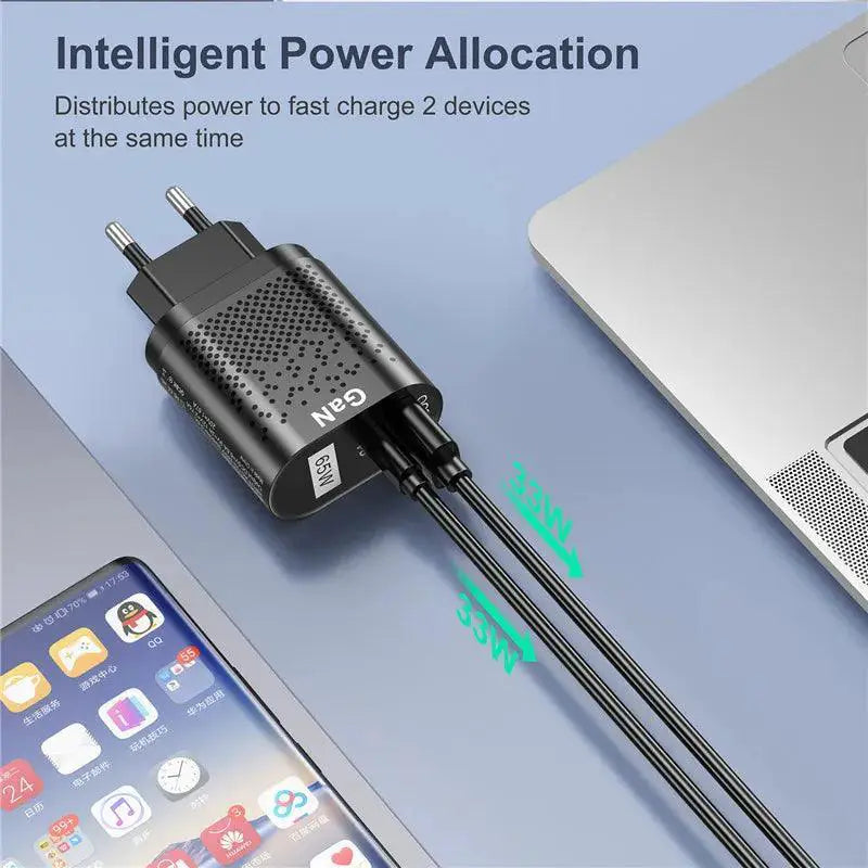 USLION GaN Charger Rapid Tablet Laptop Adapter For iPhone