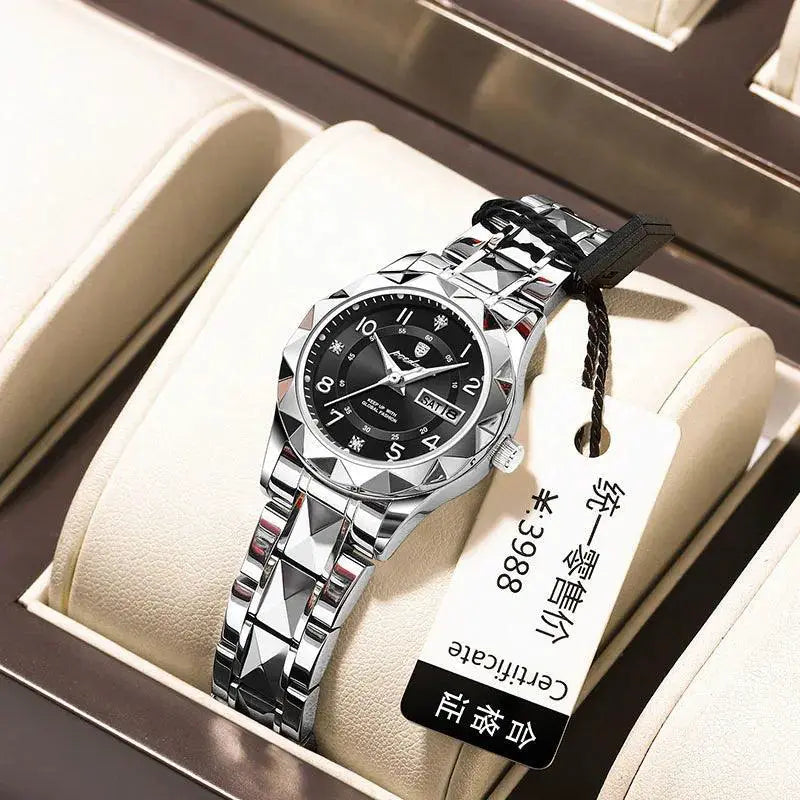 Diamond Accent Waterproof Womens Quartz Watch Timepiece