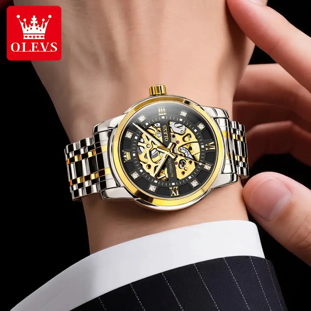 Olevs Men Skeleton Mechanical Watch — product image 3