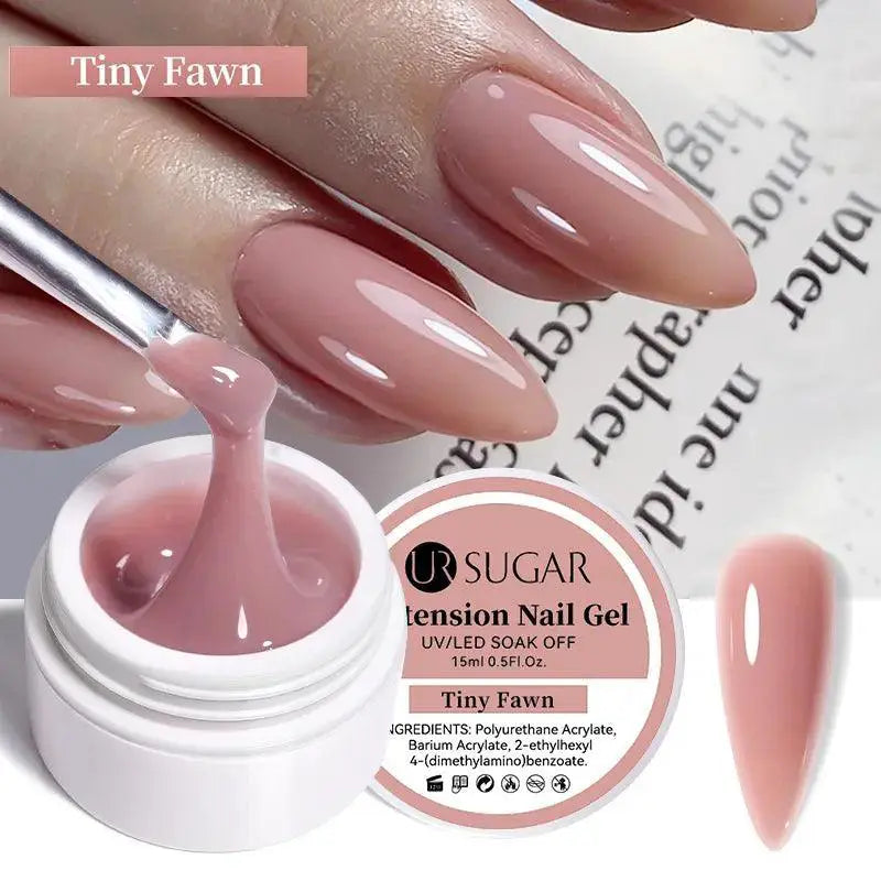 Pink White Clear Nail Gel Extension Kit For DIY Nails