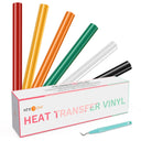 HTVRONT 12 Pack Multi Color Heat Transfer Vinyl Roll for DIY