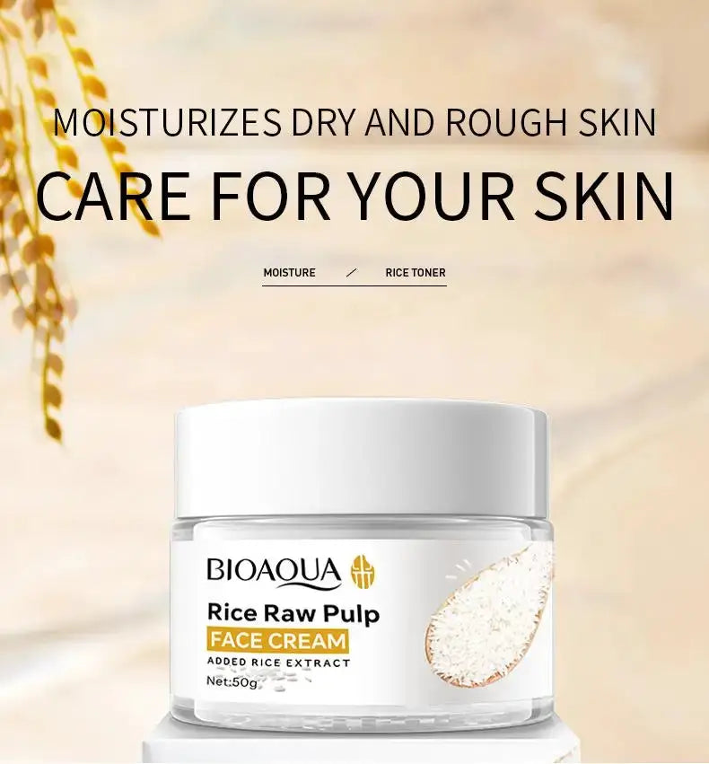 Rice Puree Face Cream Moisturizing Hydrating Whitening Face Cream Original Korean Face Beauty Skincare