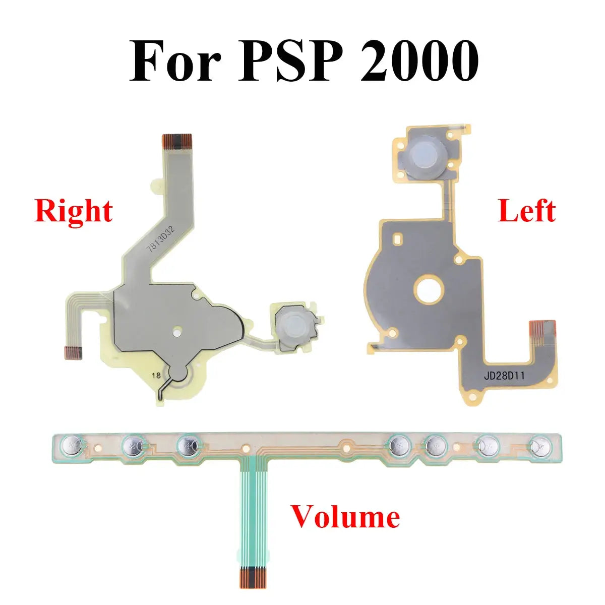YuXi For PSP 3000 2000 1000 Direction Cross Button Left Key Volume Right Keypad Ribbon Wire For PSP2000 PSP3000 Flex Cable