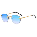 Unisex UV400 Rimless Square Sunglasses for Sun Protection