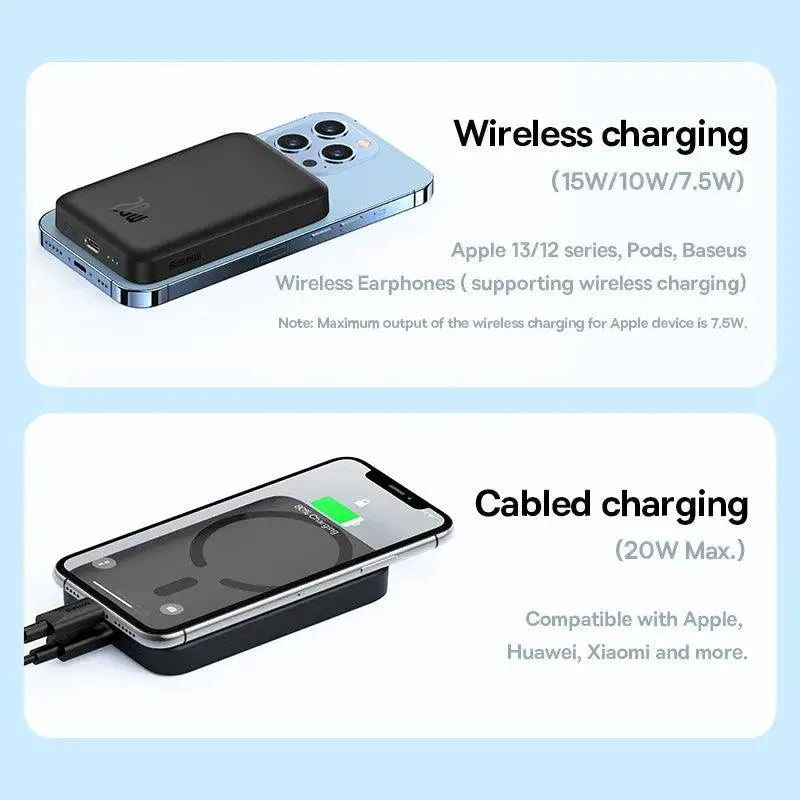 Baseus Magnetic Wireless Charger Power Bank Compact Charge