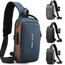 Anti Theft Chest Bag Stylish Waterproof Crossbody USB Port