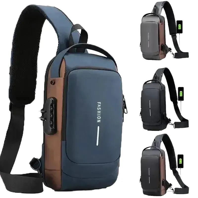 Secure Crossbody Chest Bag for Travel — Black 5002