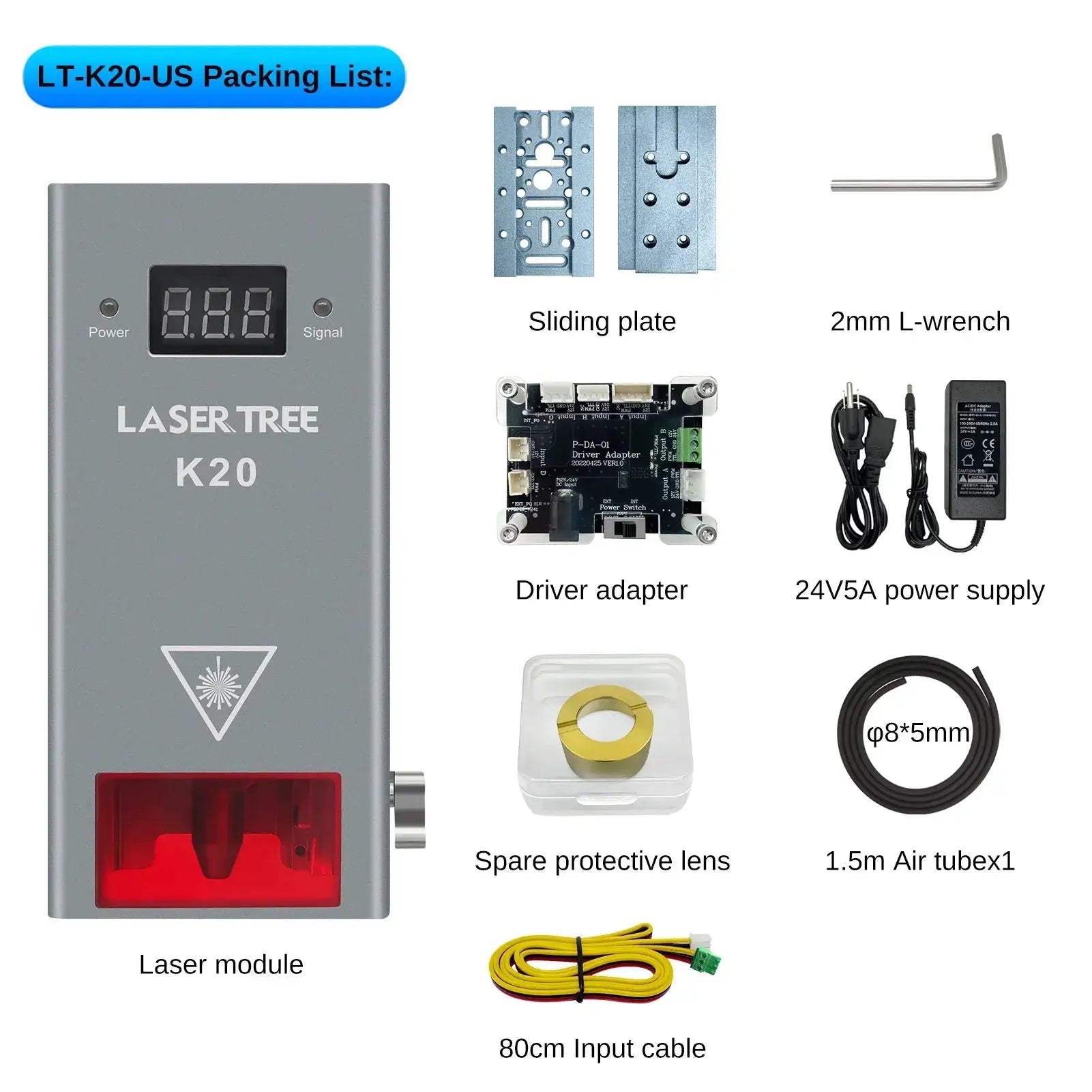 Laser Tree 20W Optical Power Laser Head With Air Assist