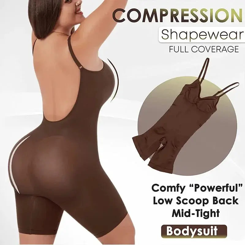Seamless Full Coverage Bodysuit Shapewear Thigh Slimming