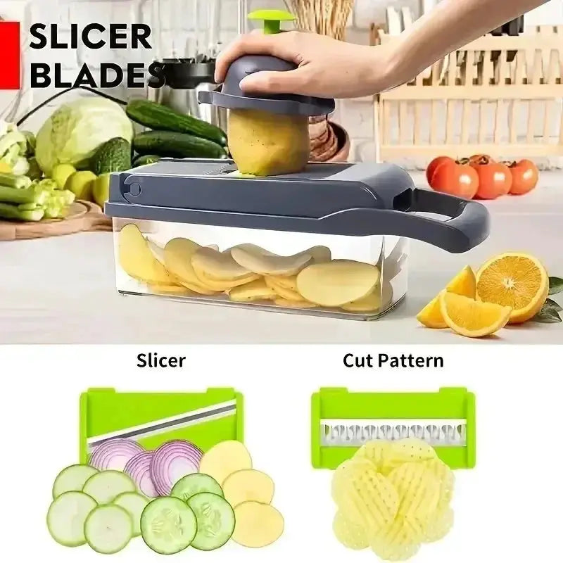 14 16 In 1 Multifunctional Vegetable Chopper Handle Grater