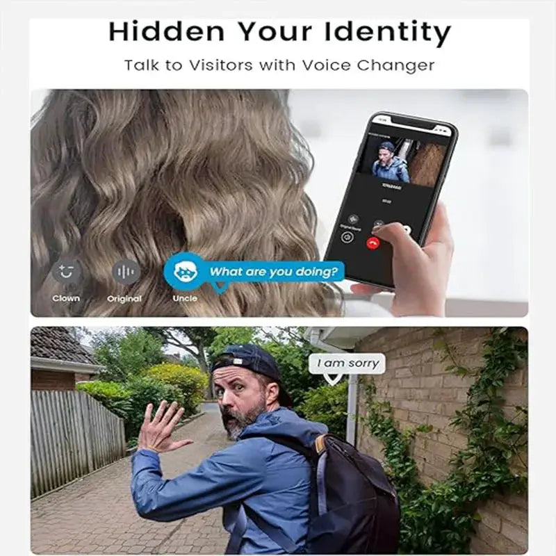 ieGeek 2K Doorbell Camera Wireless -Video Doorbell with Chime Ringer, Smart Wifi Doorbell AI & PIR Motion Detection