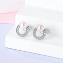 Sterling Silver Double Circle Earrings