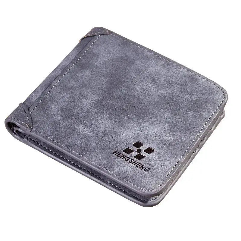 Slim Leather Hipster Wallet with Compartments for Modern Men