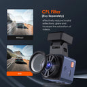 Vantrue Dashcam WiFi Mini Dash Cam with GPS and Speed